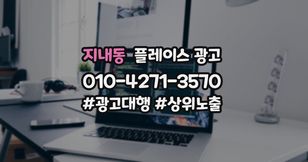지내동 플레이스 광고