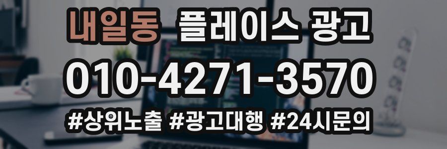 내일동 플레이스 광고