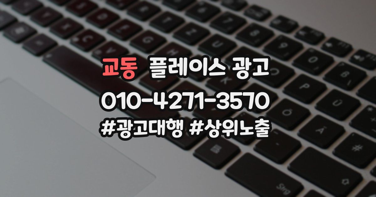 교동 플레이스 광고