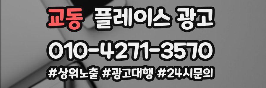 교동 플레이스 광고