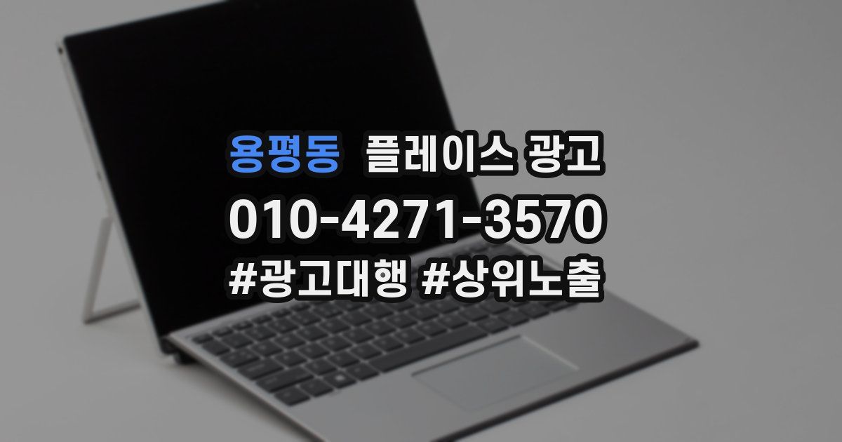 용평동 플레이스 광고