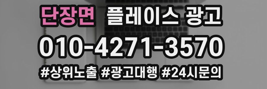 단장면 플레이스 광고