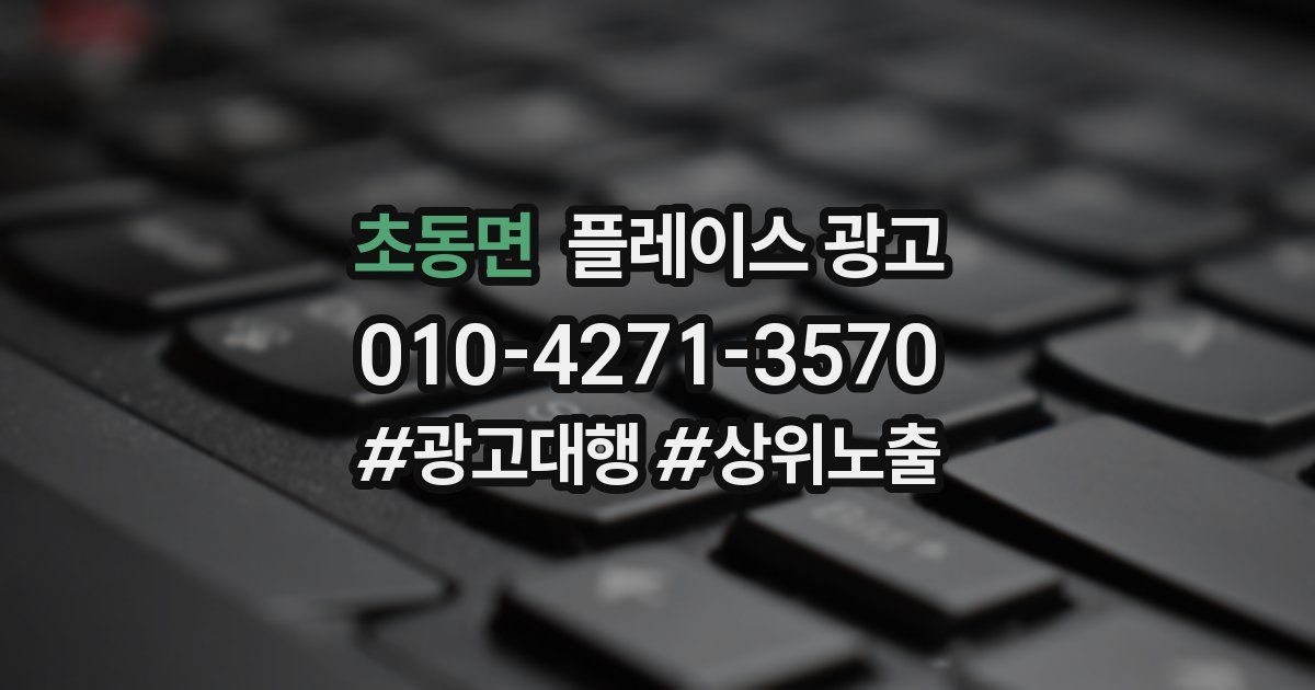 초동면 플레이스 광고