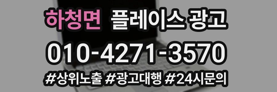 하청면 플레이스 광고