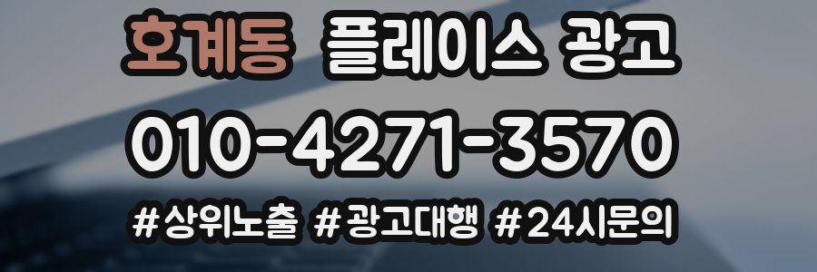 호계동 플레이스 광고