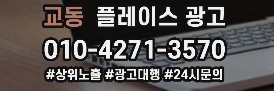 교동 플레이스 광고