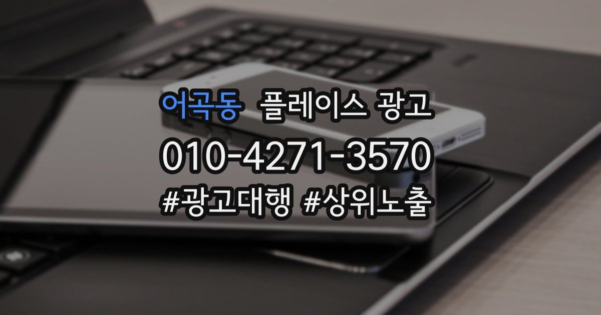 어곡동 플레이스 광고