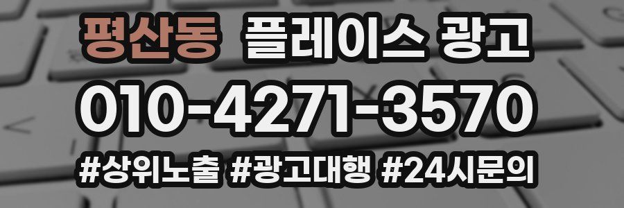 평산동 플레이스 광고