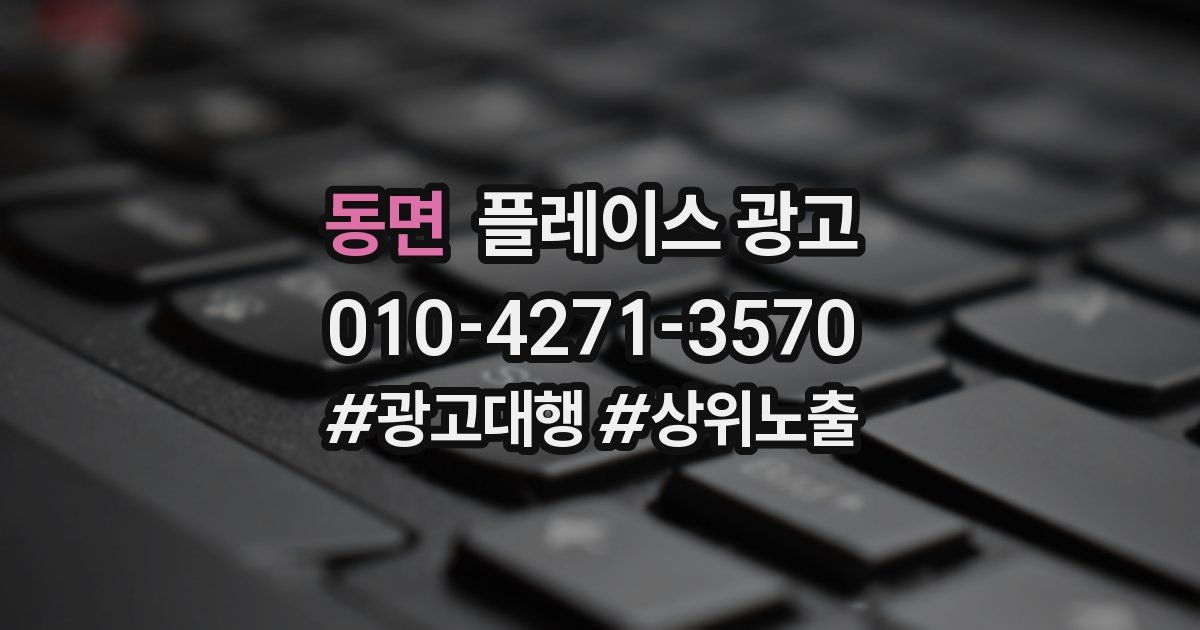 동면 플레이스 광고