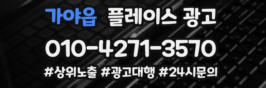 가야읍 플레이스 광고