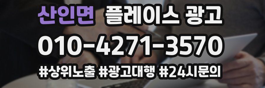 산인면 플레이스 광고
