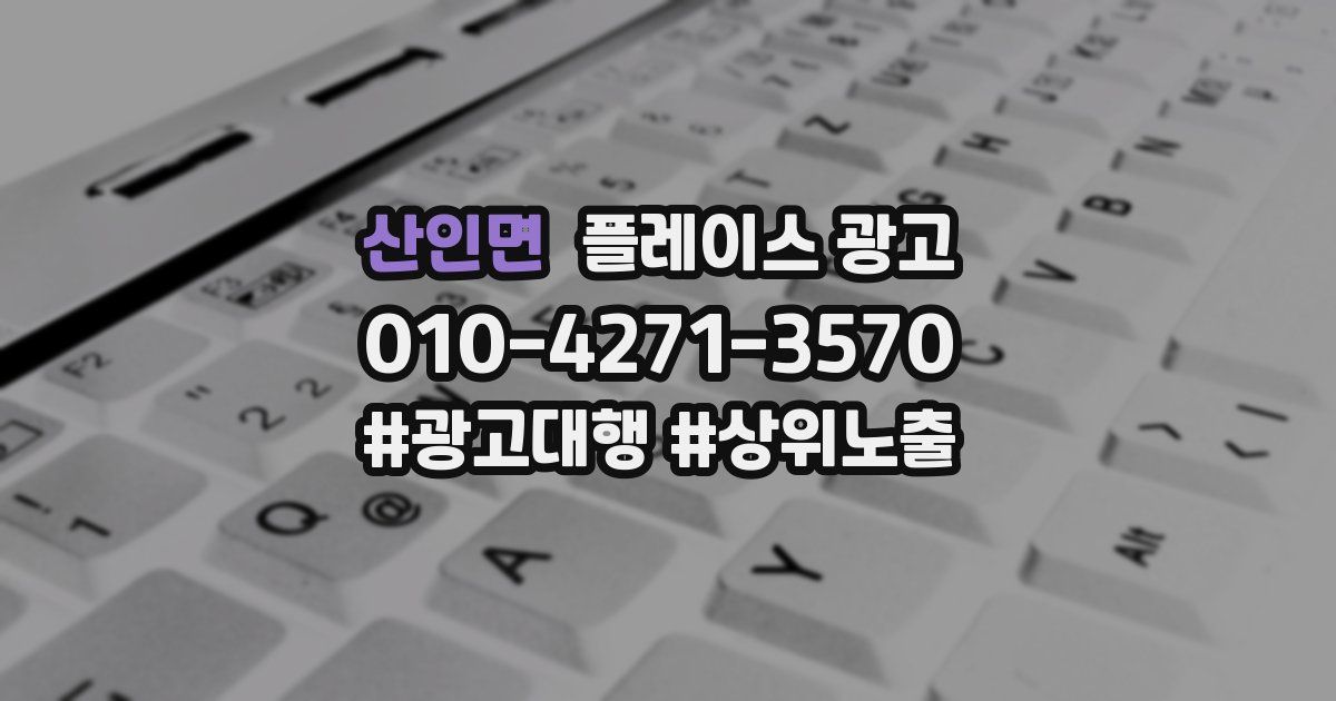 산인면 플레이스 광고