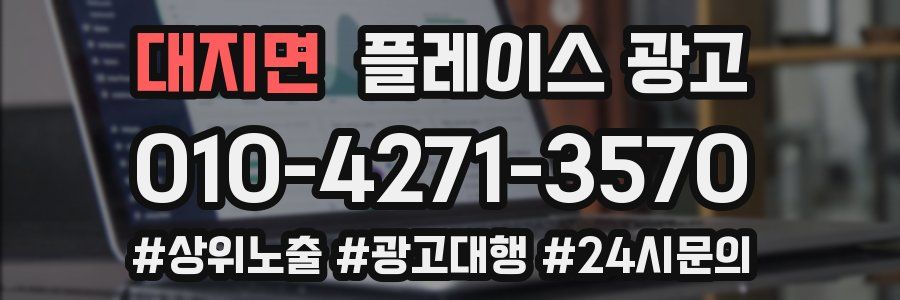 대지면 플레이스 광고