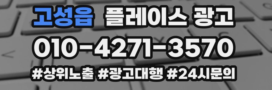 고성읍 플레이스 광고