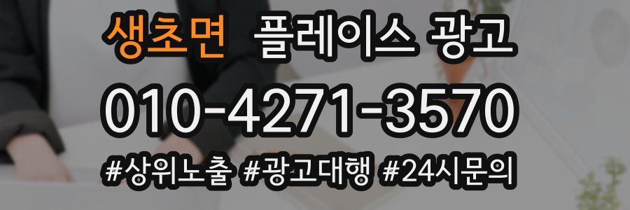 생초면 플레이스 광고