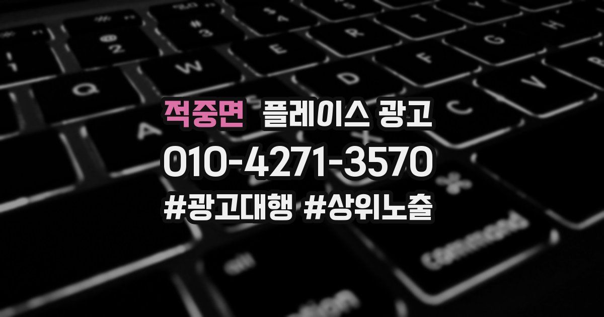 적중면 플레이스 광고