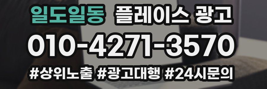 일도일동 플레이스 광고