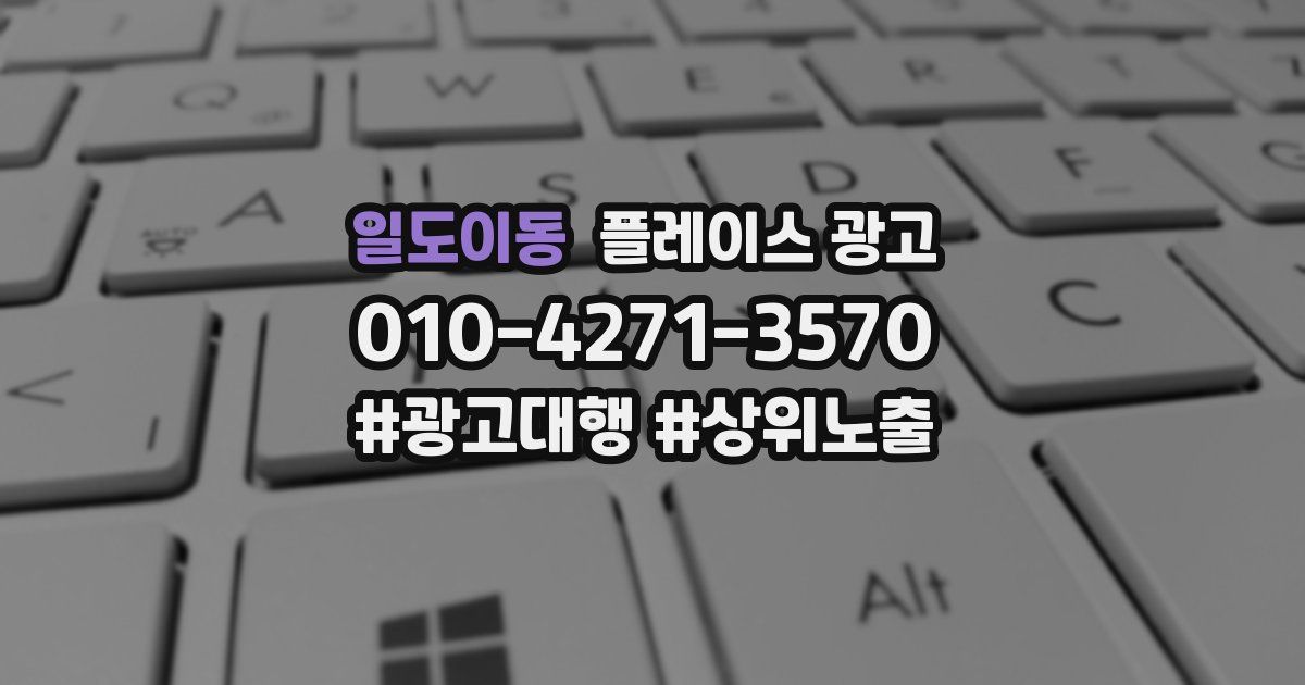 일도이동 플레이스 광고