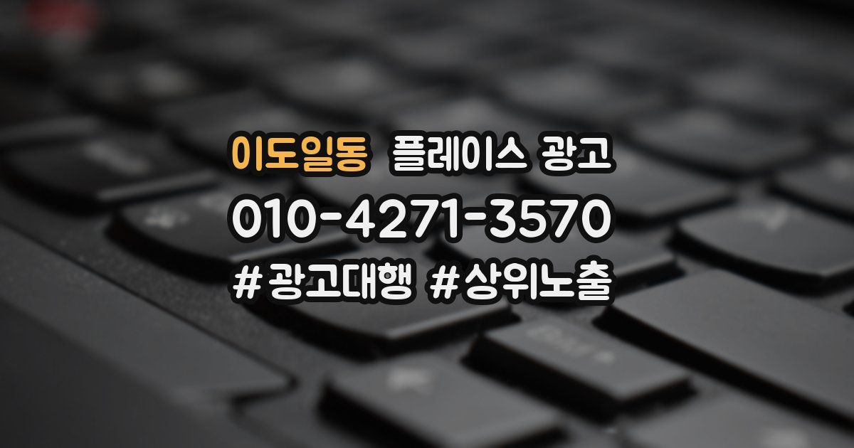 이도일동 플레이스 광고