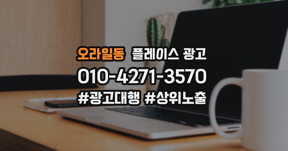 오라일동 플레이스 광고
