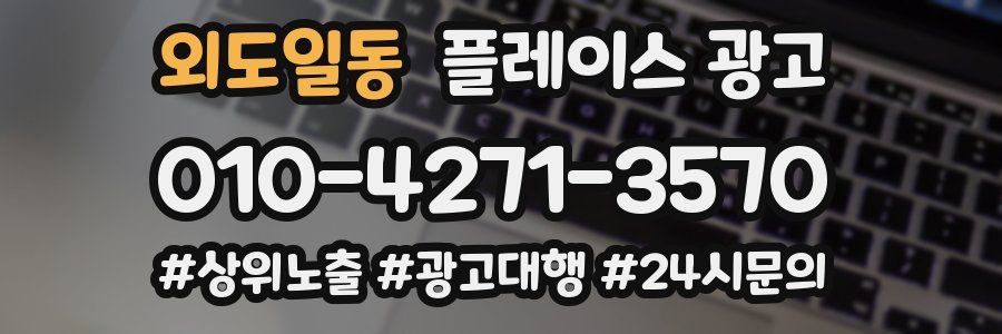 외도일동 플레이스 광고