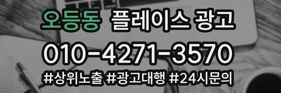 오등동 플레이스 광고