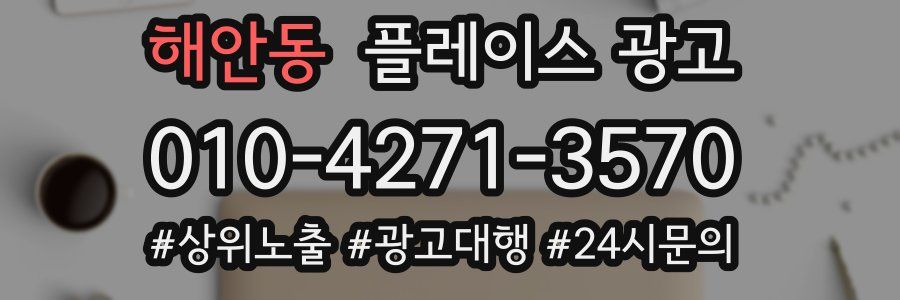 해안동 플레이스 광고