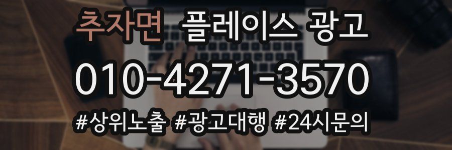 추자면 플레이스 광고