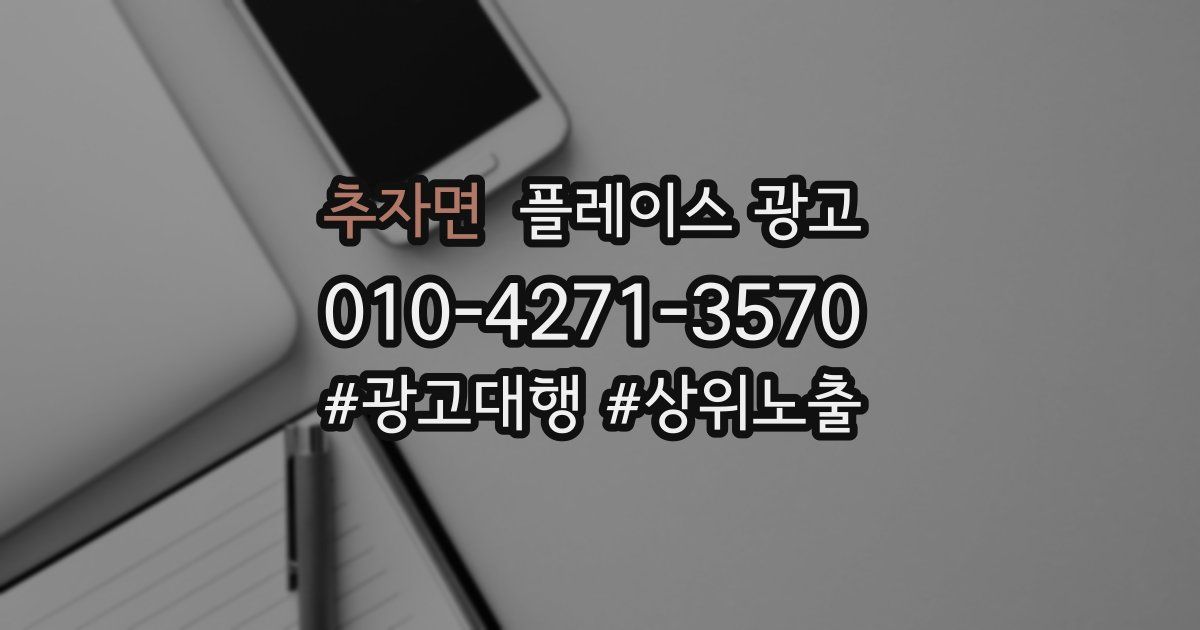 추자면 플레이스 광고