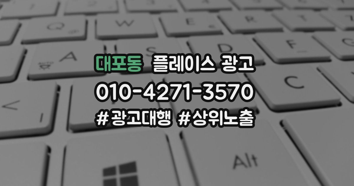 대포동 플레이스 광고