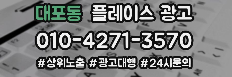 대포동 플레이스 광고
