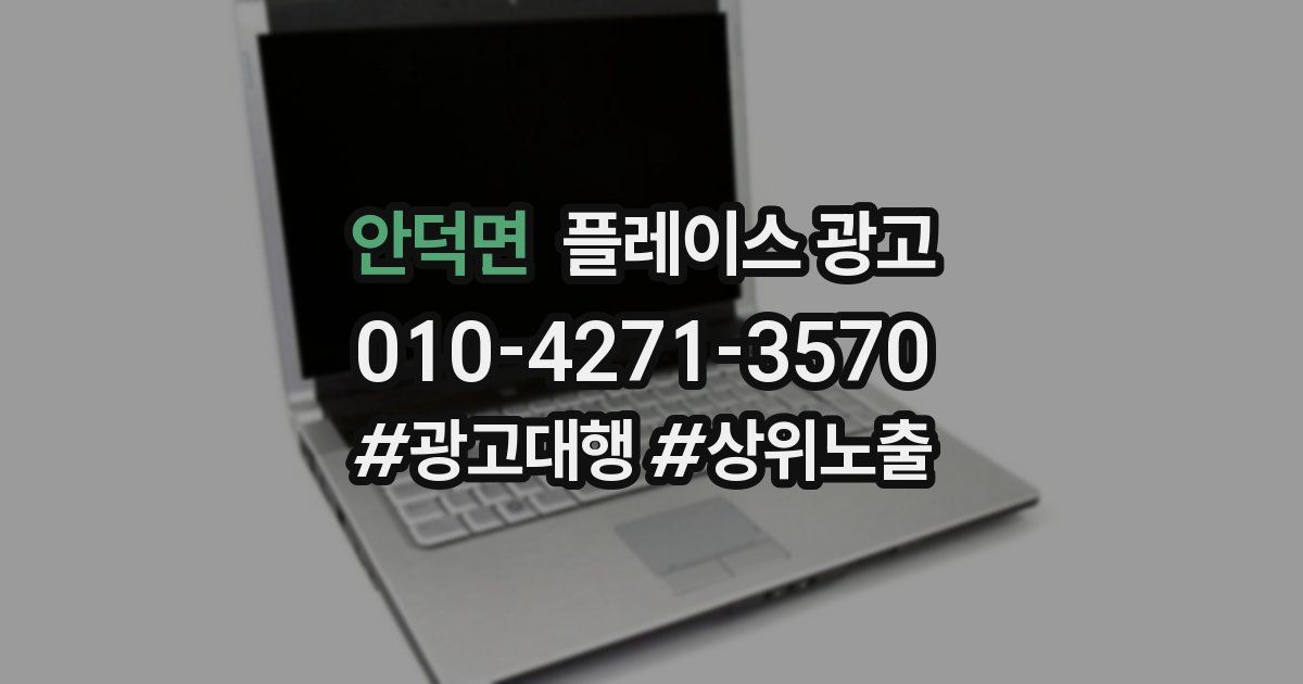 안덕면 플레이스 광고