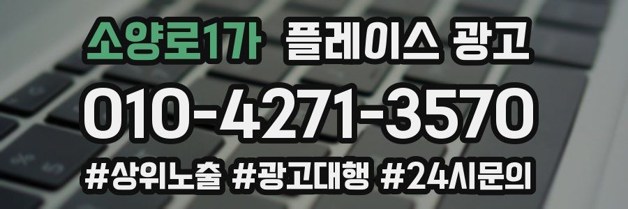 소양로1가 플레이스 광고
