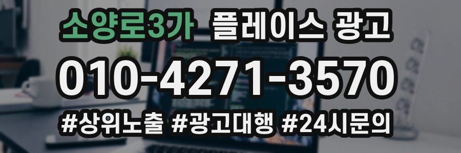 소양로3가 플레이스 광고