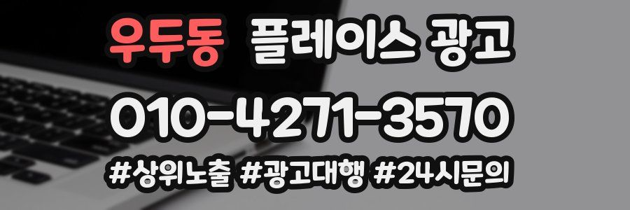 우두동 플레이스 광고