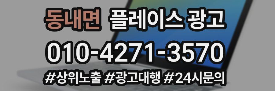 동내면 플레이스 광고