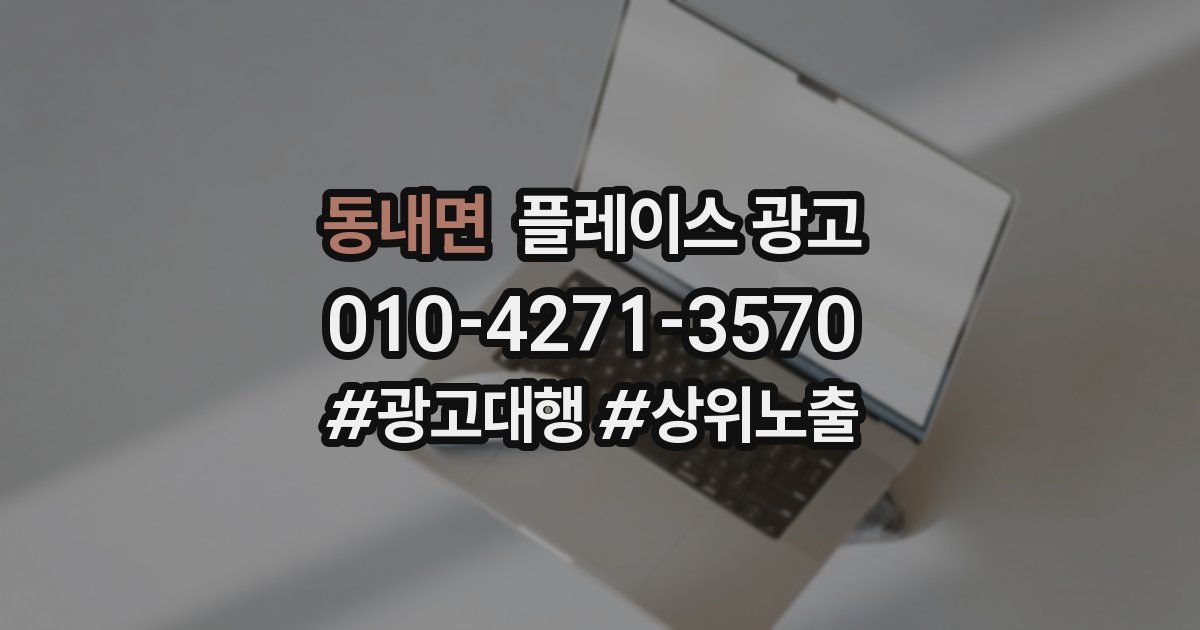 동내면 플레이스 광고