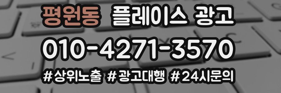 평원동 플레이스 광고