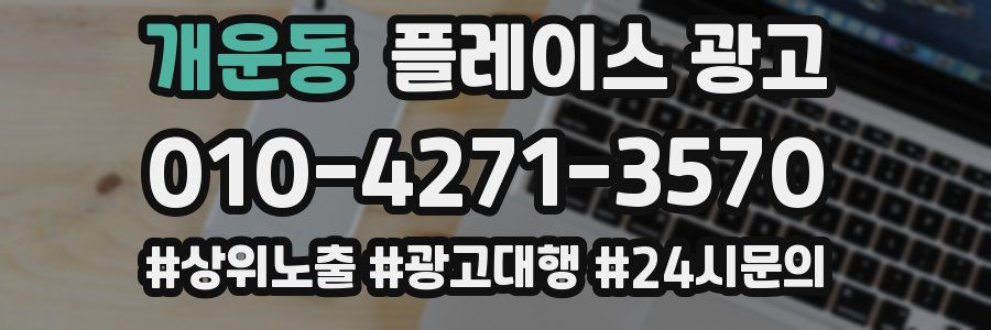 개운동 플레이스 광고