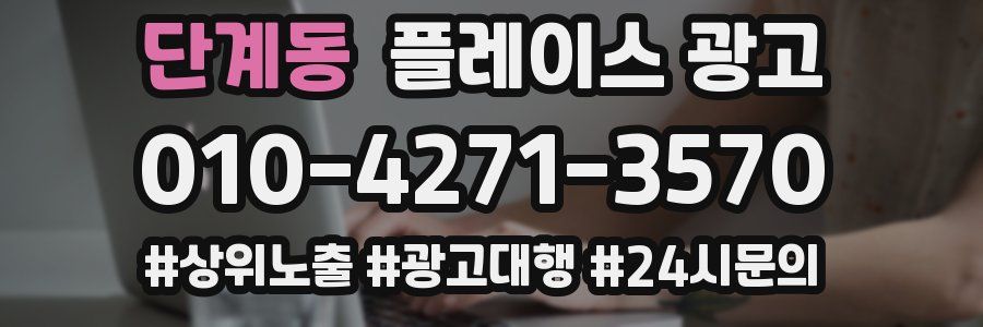 단계동 플레이스 광고
