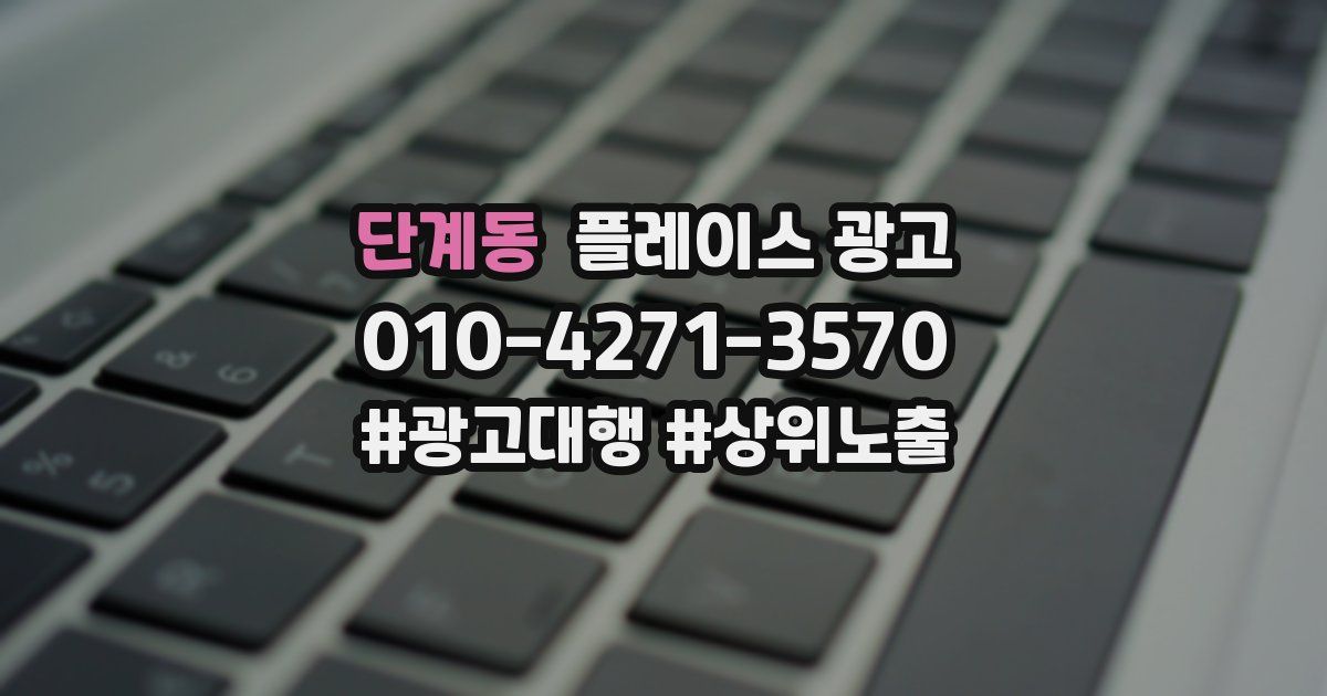 단계동 플레이스 광고