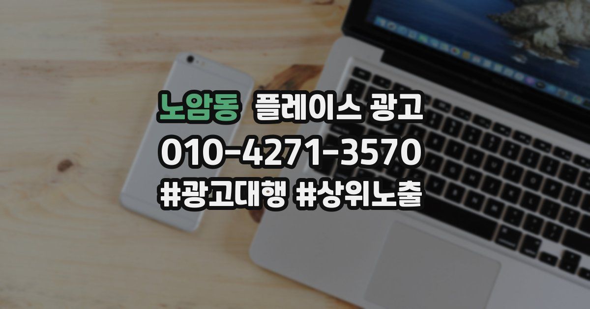 노암동 플레이스 광고