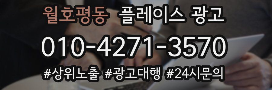 월호평동 플레이스 광고