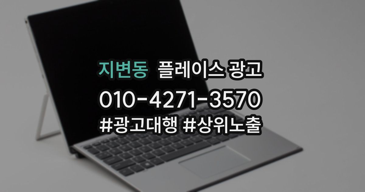 지변동 플레이스 광고