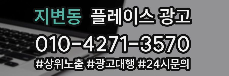 지변동 플레이스 광고