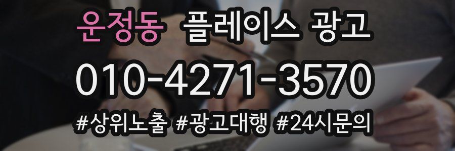 운정동 플레이스 광고