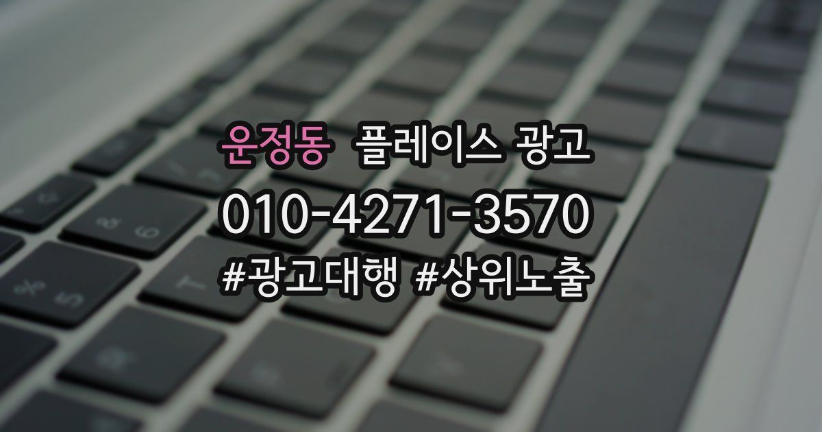 운정동 플레이스 광고