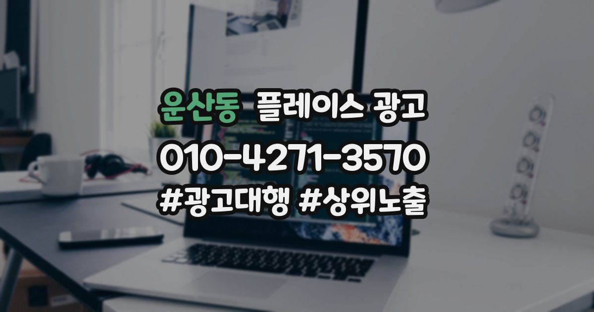 운산동 플레이스 광고