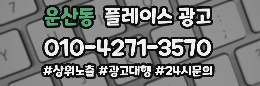 운산동 플레이스 광고