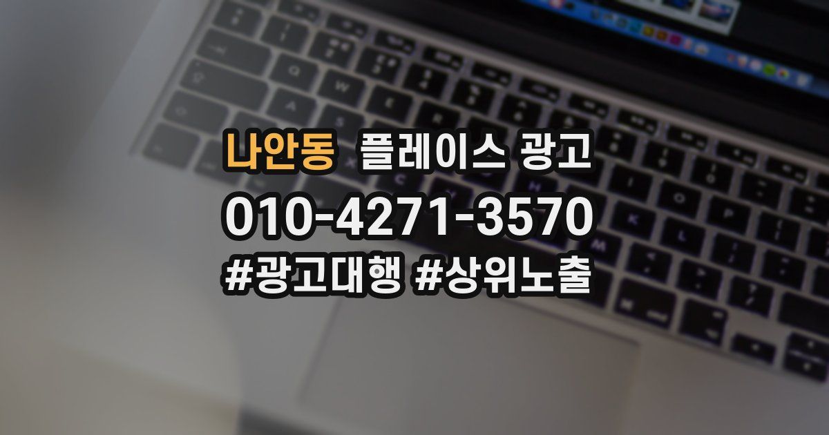 나안동 플레이스 광고